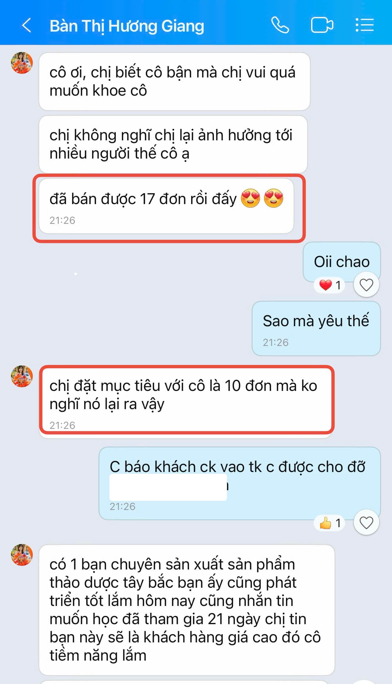 Feedback học viên 1